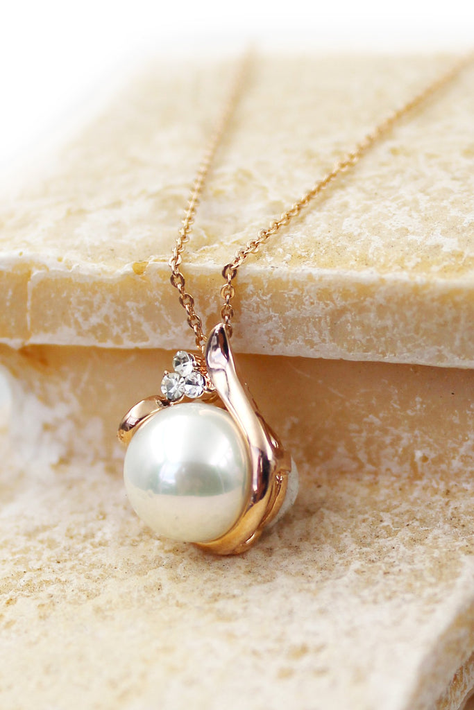 Fashion simple pearl gold earrings set