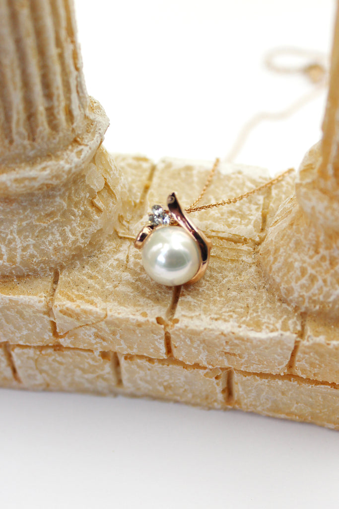 temperament pearl crystal necklace