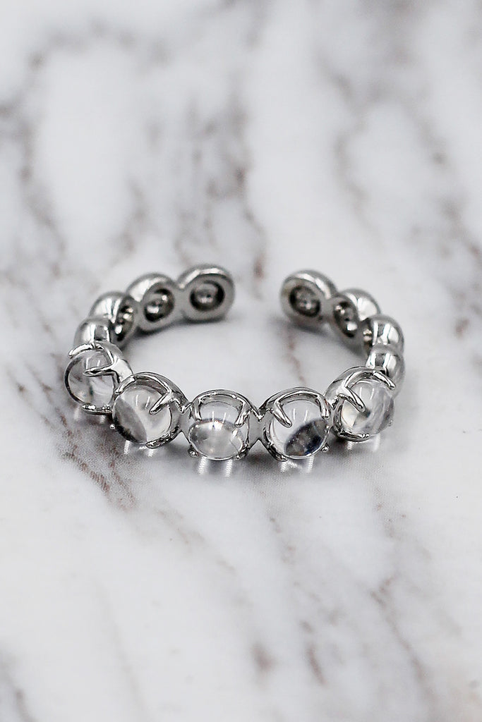 Fashion round crystal open ring