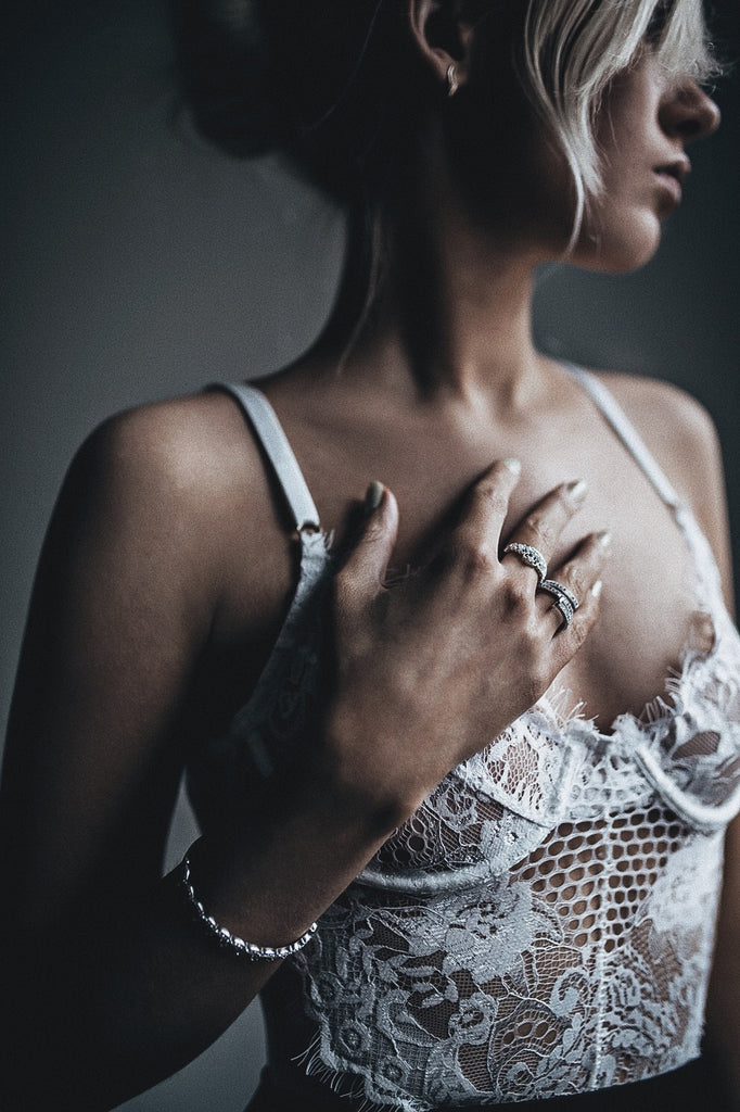 fashion micro pave crystal belt ring