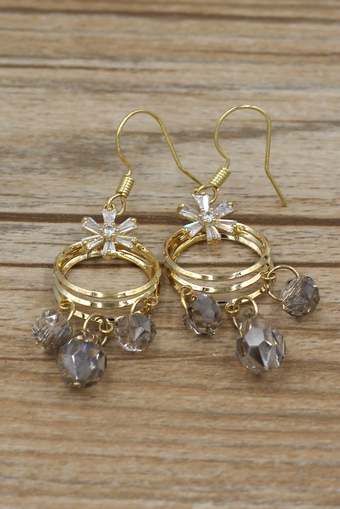 Fashion round crystal earrings