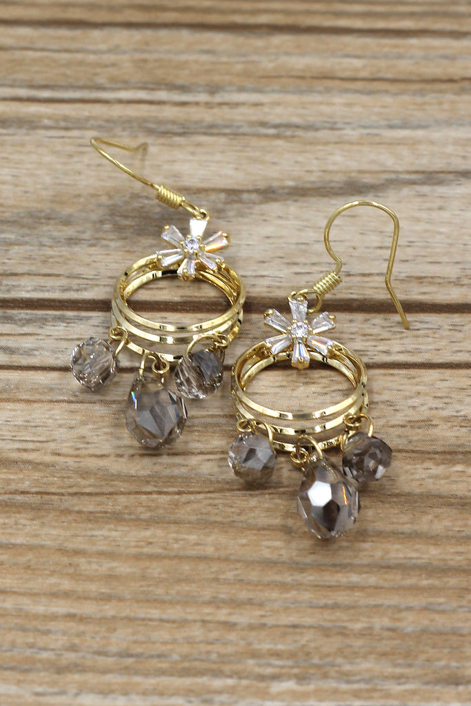 Fashion round crystal earrings