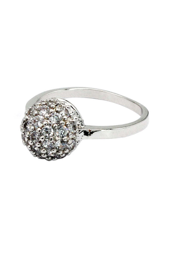 Small crystal hemisphere three-piece silver set