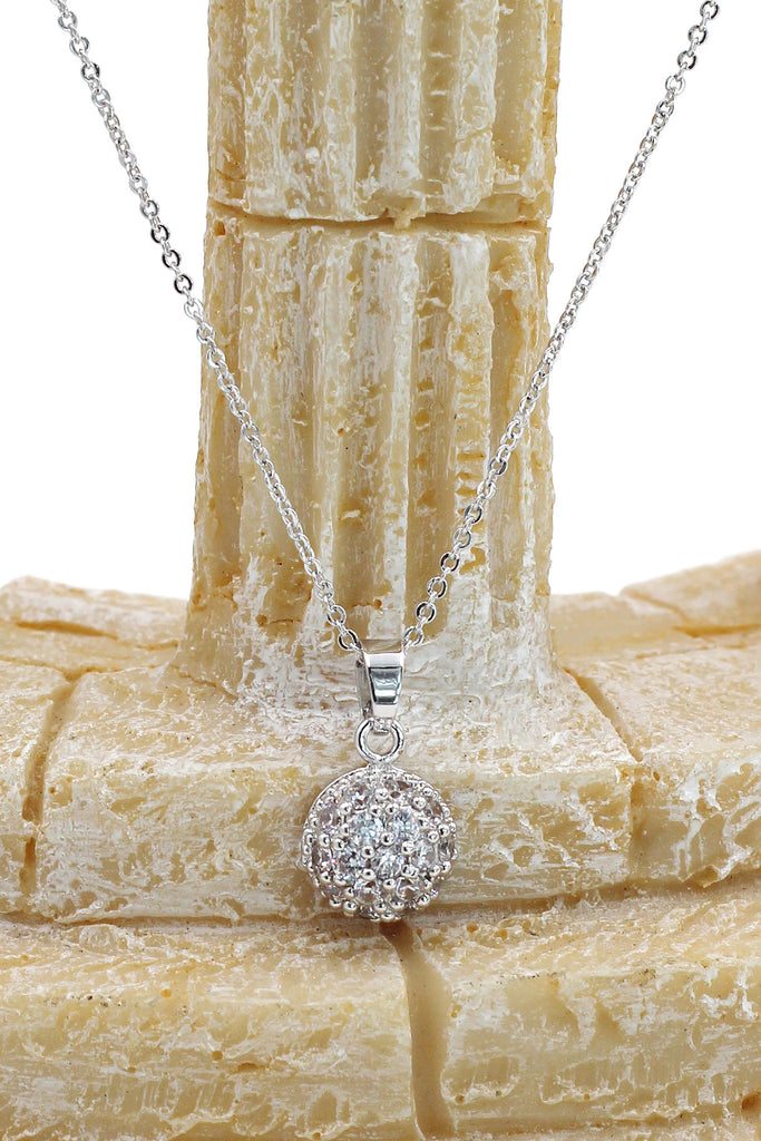 Small crystal hemisphere three-piece silver set