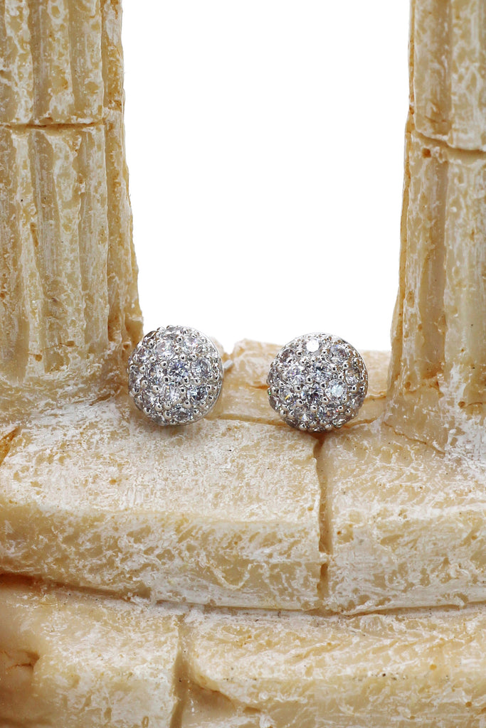 Small crystal hemisphere three-piece silver set