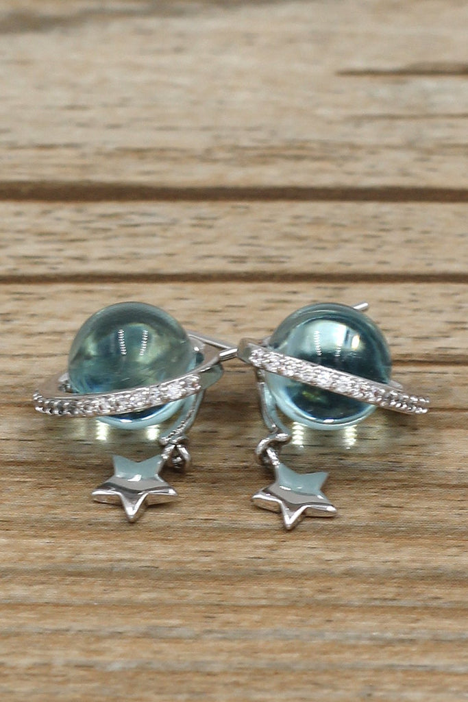 Fashion Dream Planet Necklace Earrings Set