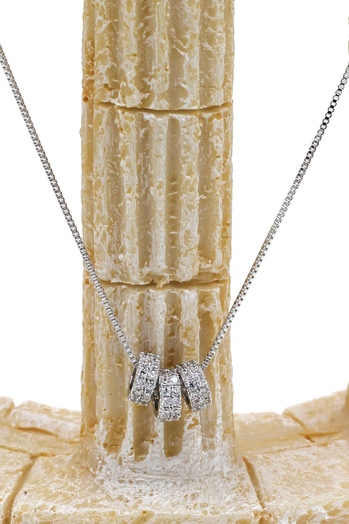 elegant crystal mini circle clavicle necklace