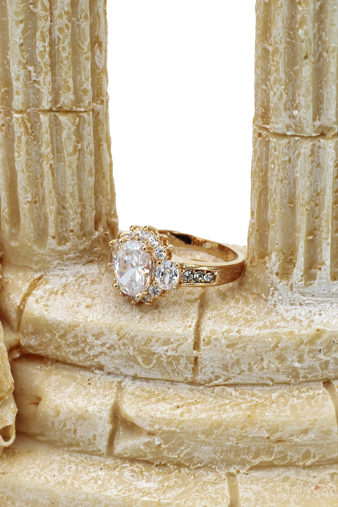 shining mosaic crystal sun ring