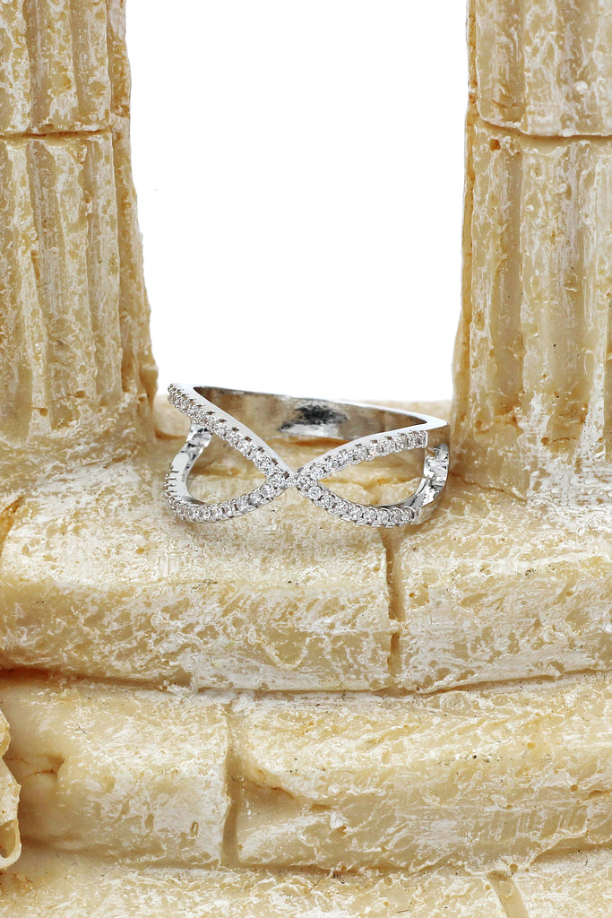 fashion cross crystal ring