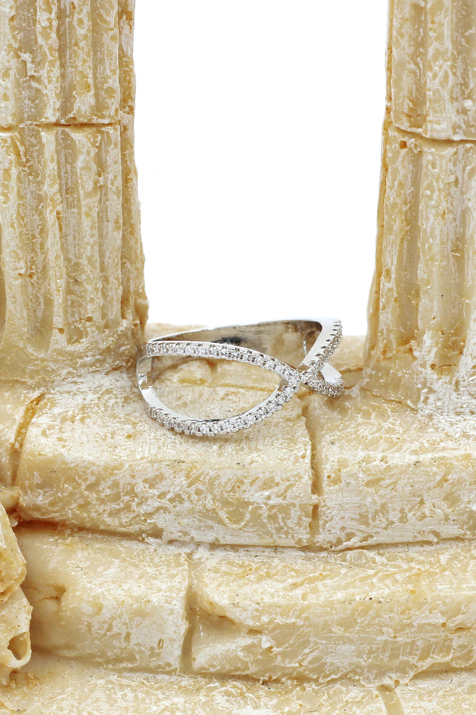 fashion cross crystal ring