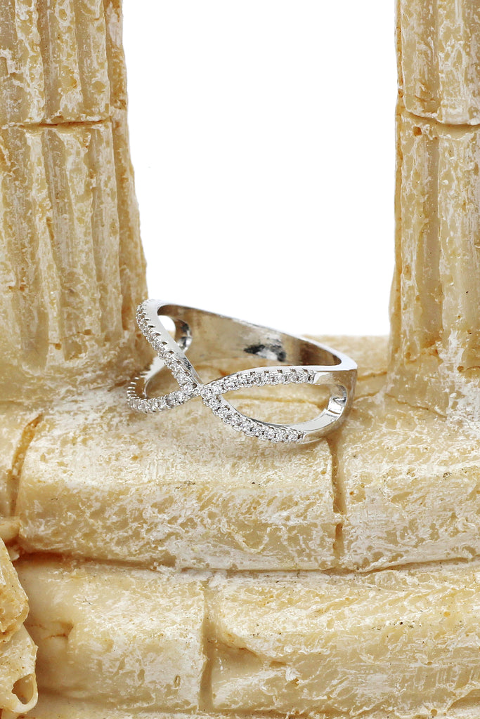 fashion cross crystal ring