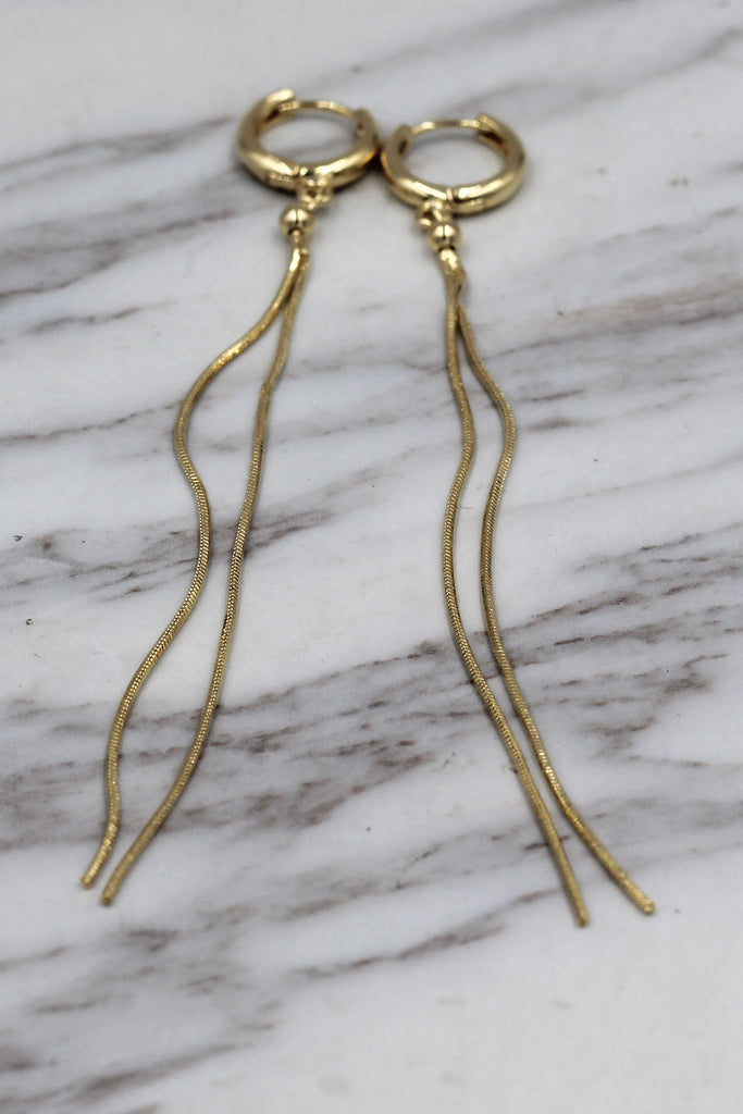 Fashion tassel long earrings