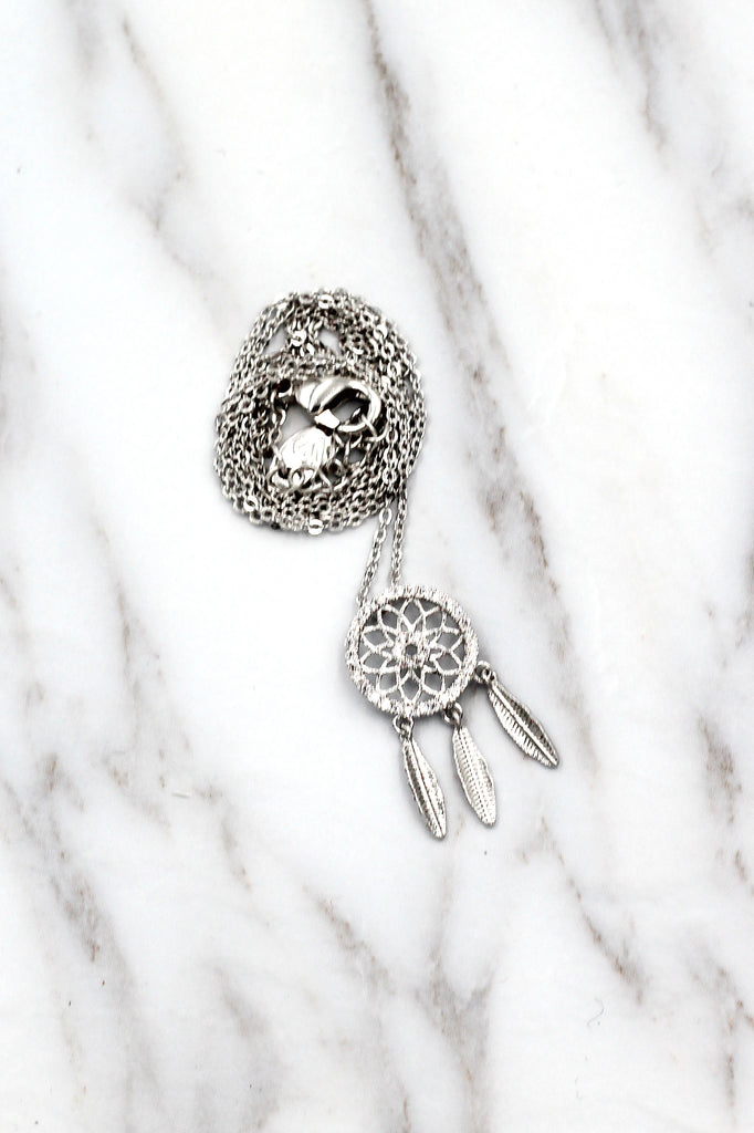 fashion dreamcatcher crystal necklace