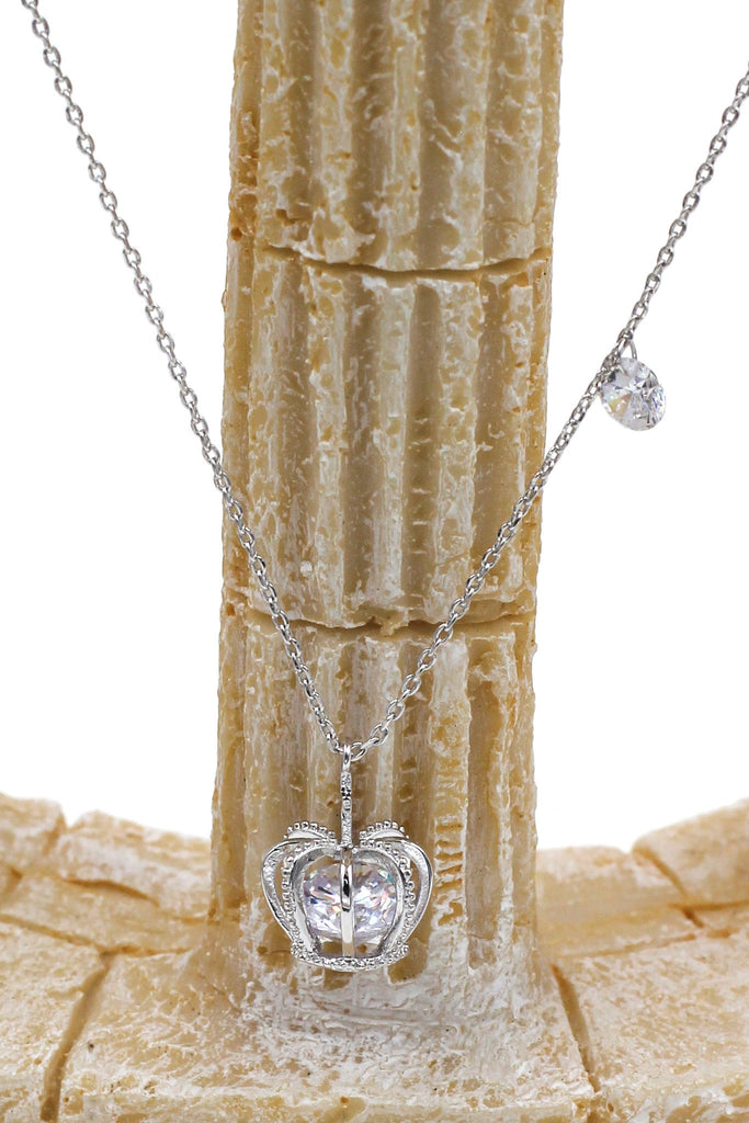 fashion crystal crown necklace bracelet set