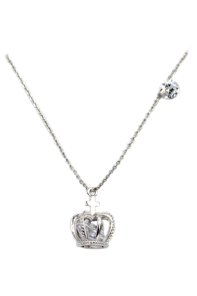 fashion crystal crown necklace bracelet set