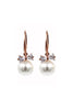 elegant crystal tie pearl earrings necklace set