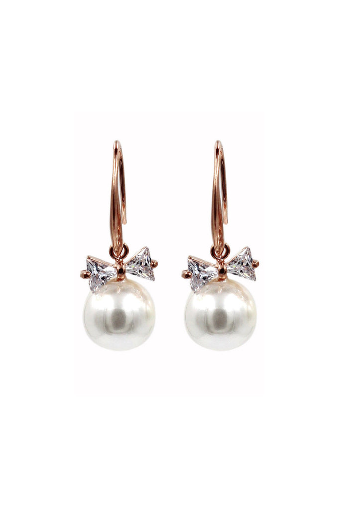 Elegant Pearl Peanut Butterfly Necklace Set