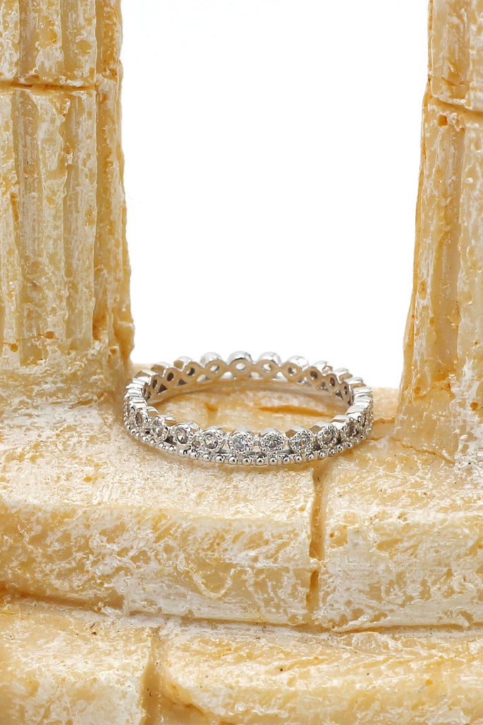 mini inlaid crystal ring