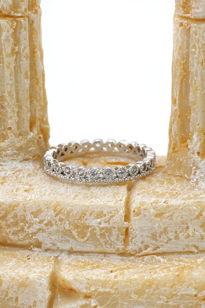 mini inlaid crystal ring