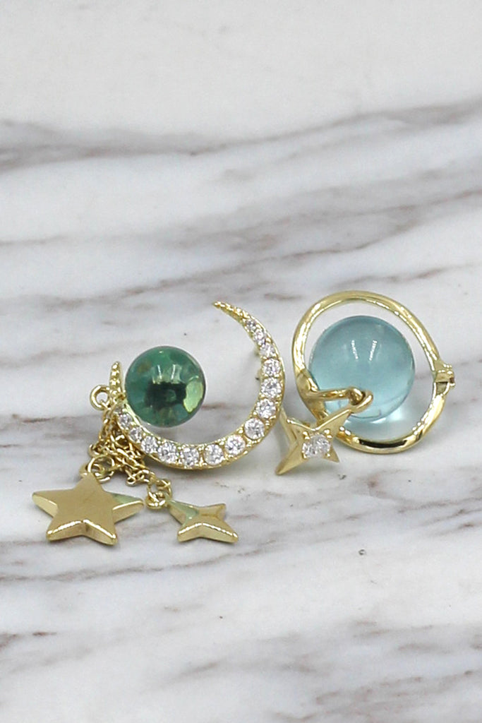 Fashion Moon Planet Earrings