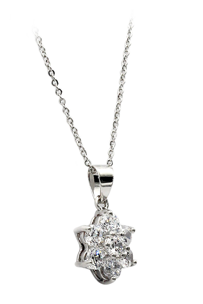 shining crystal star three-piece silver set