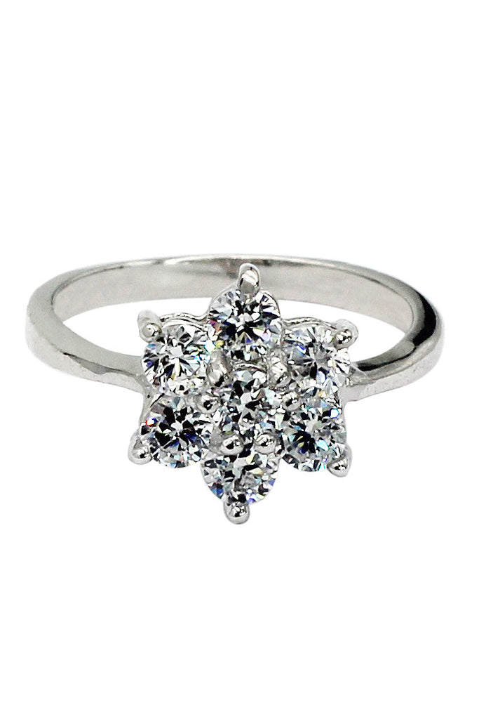 shining crystal star three-piece silver set