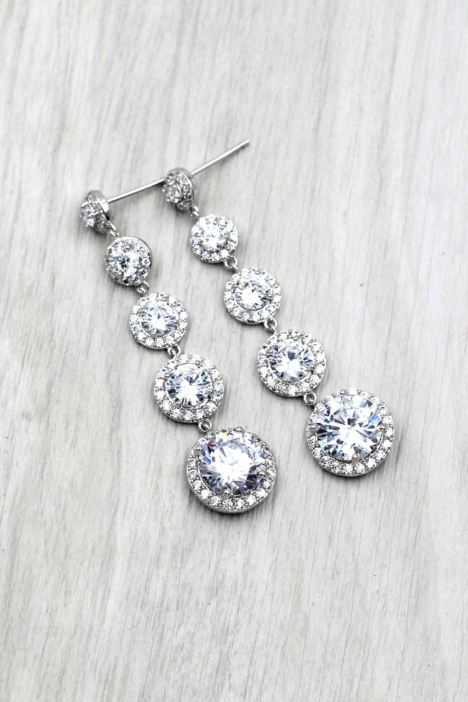 noble crystal earrings necklace set