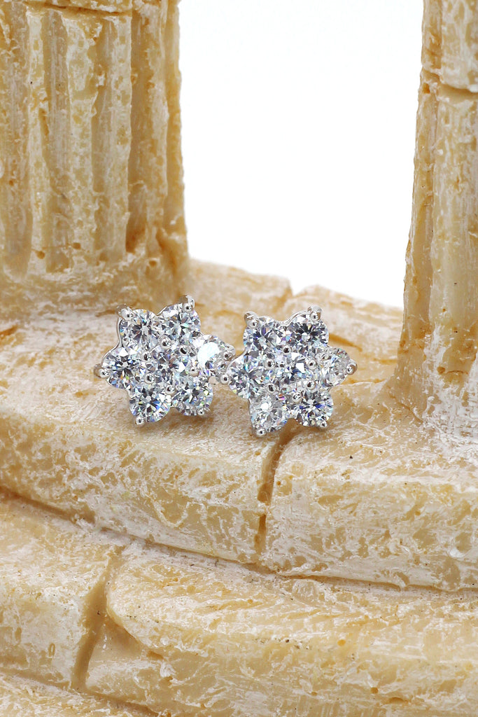 shining crystal star three-piece silver set