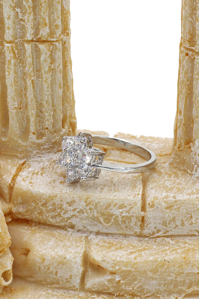shining crystal star three-piece silver set