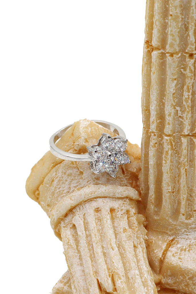 shining crystal star three-piece silver set