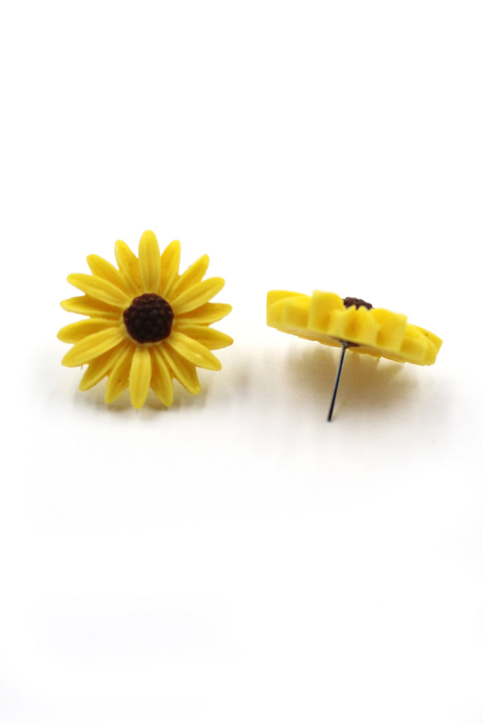 sun flower daisy earrings