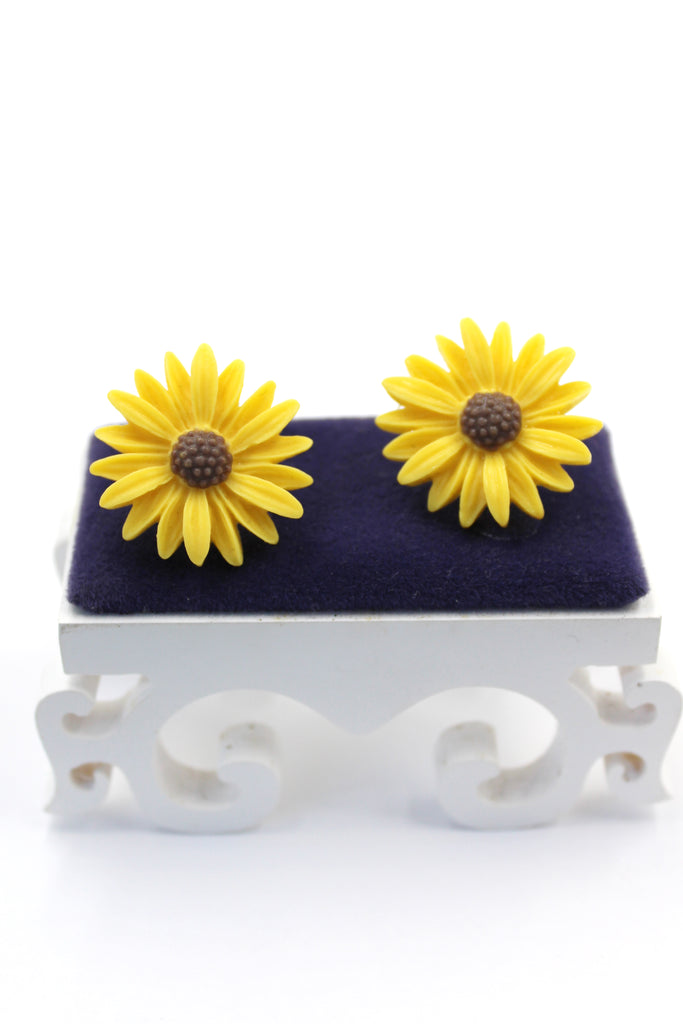 sun flower daisy earrings