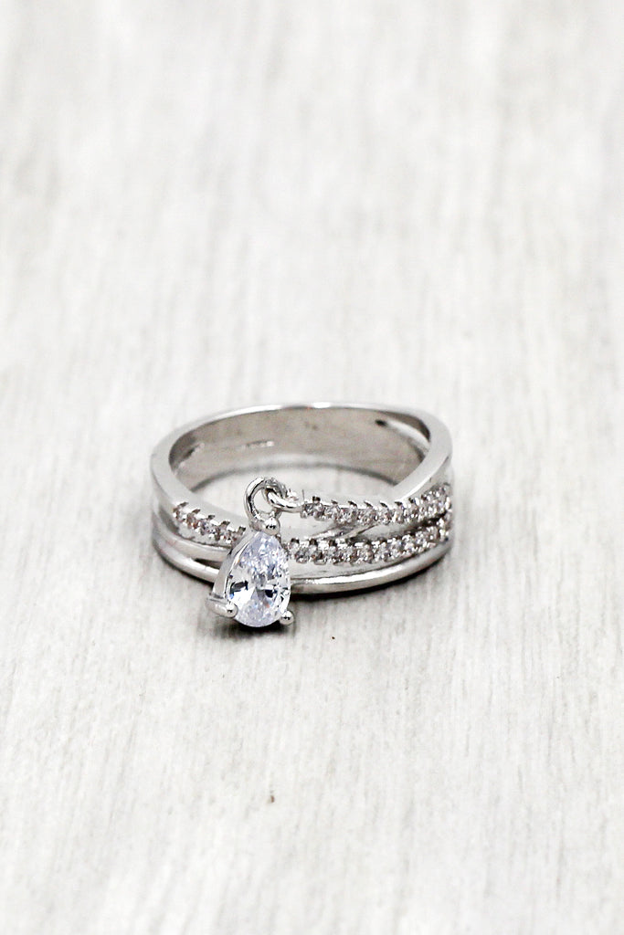 fashion multilayer crystal ring