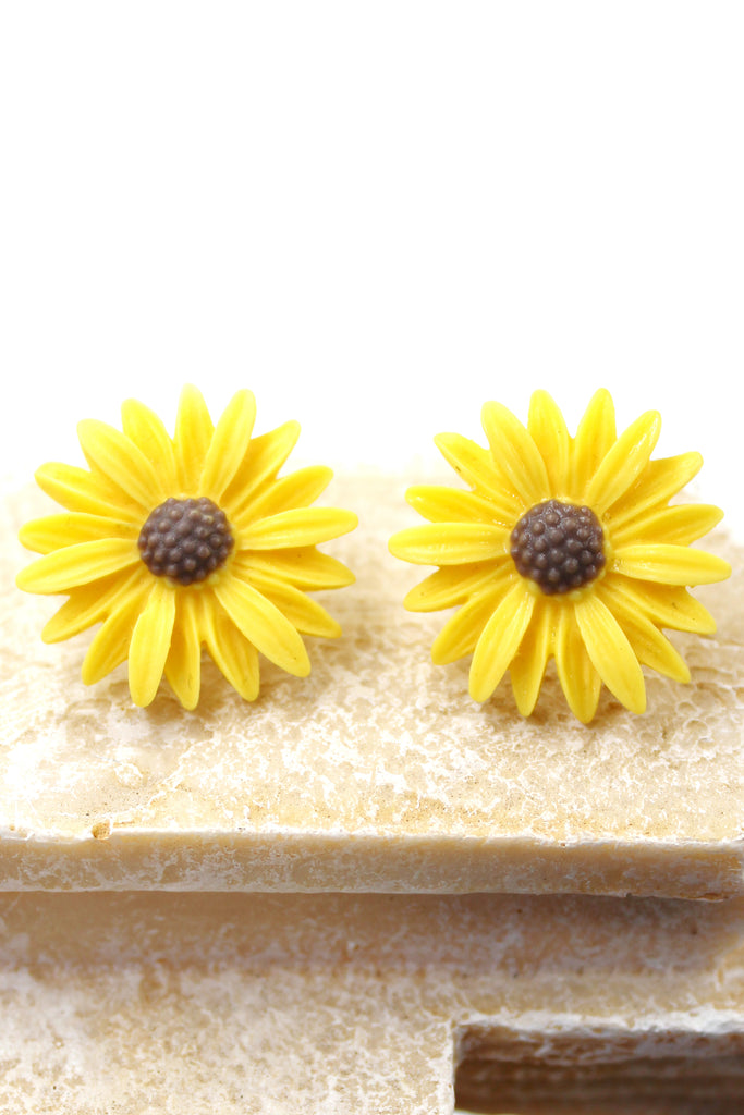 sun flower daisy earrings