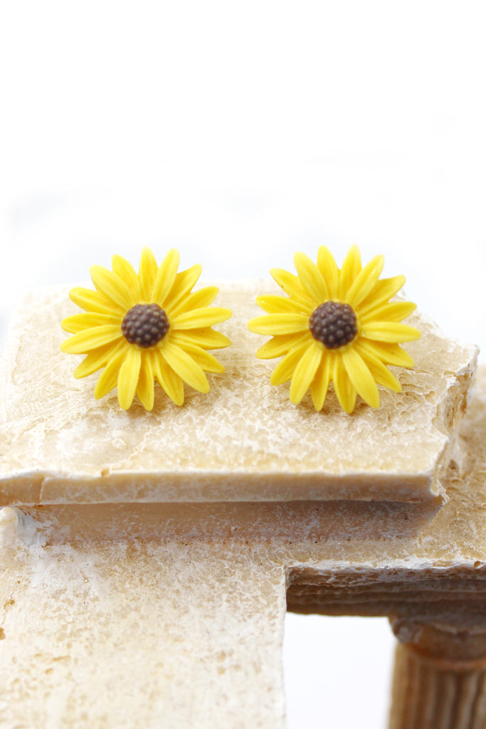 sun flower daisy earrings