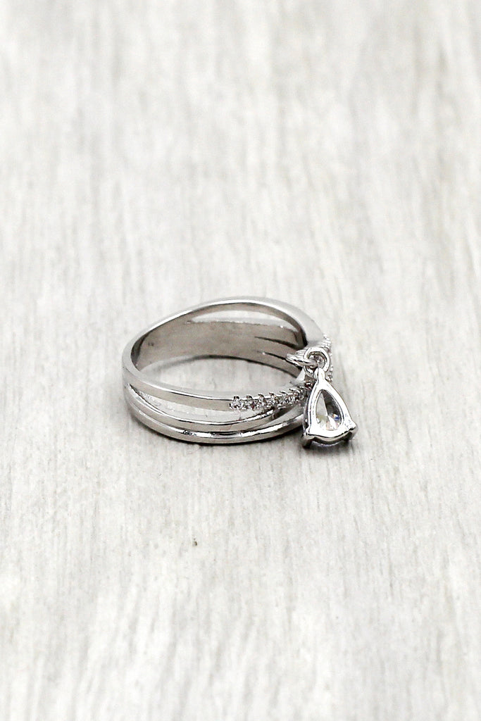 fashion multilayer crystal ring