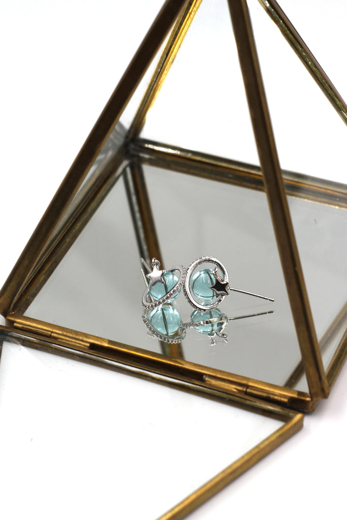Fashion Dream Planet Necklace Earrings Set