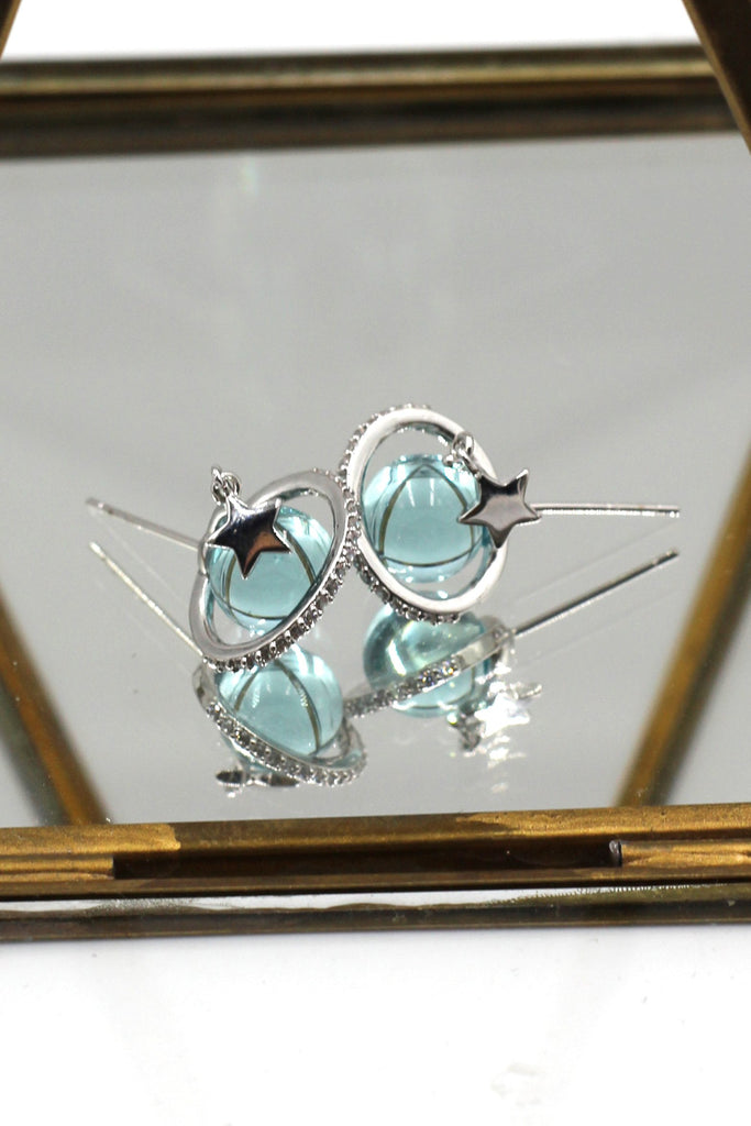 Fashion Dream Planet Necklace Earrings Set