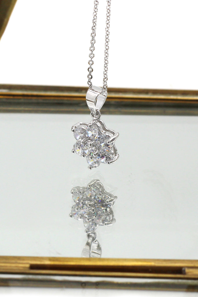 shining crystal star three-piece silver set
