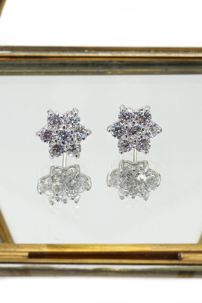 shining crystal star three-piece silver set