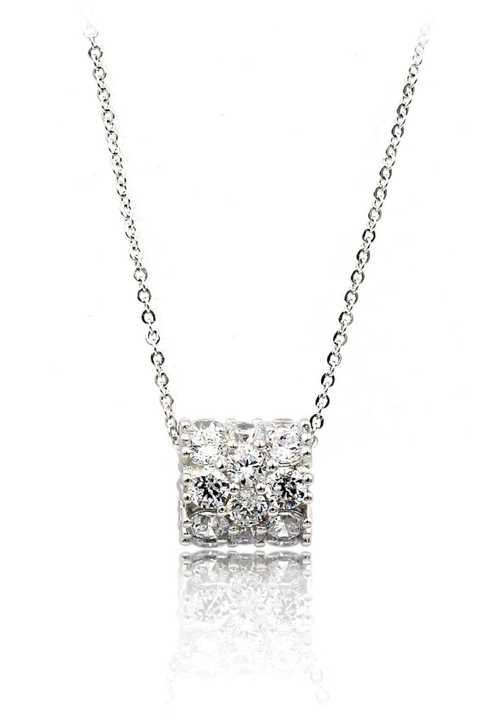 group inlaid crystal round earrings necklace set