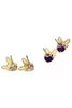 mini butterfly and crystal earrings set