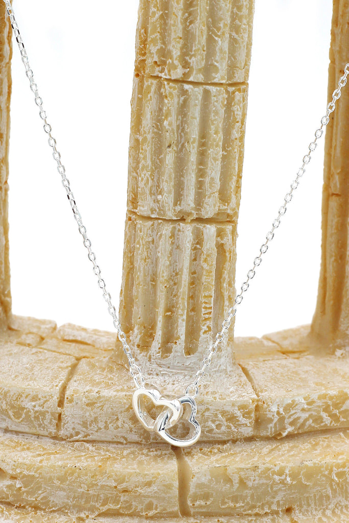 delicate sterling silver heart necklace