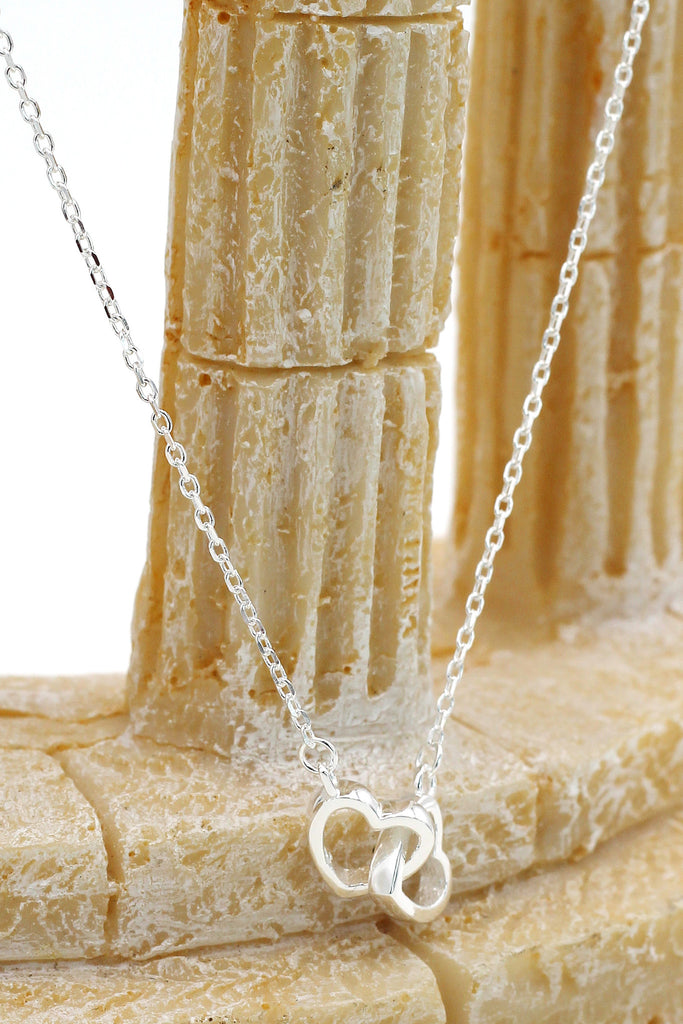 delicate sterling silver heart necklace