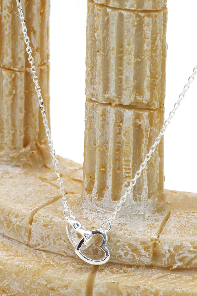 delicate sterling silver heart necklace