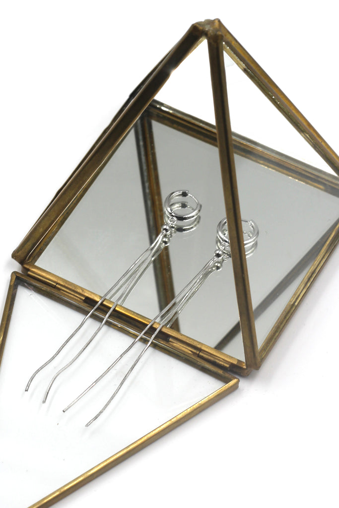 Fashion tassel long earrings