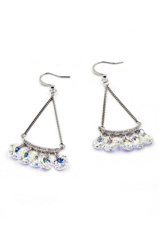Lovely Silver shiny Crystal Earrings
