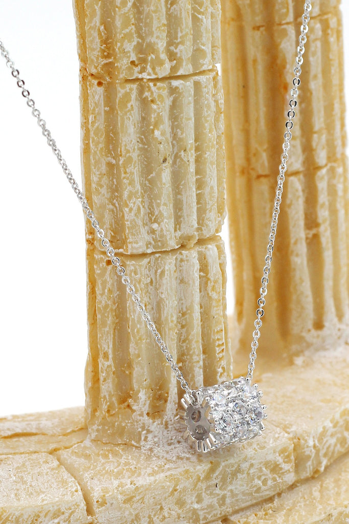 group inlaid crystal round earrings necklace set