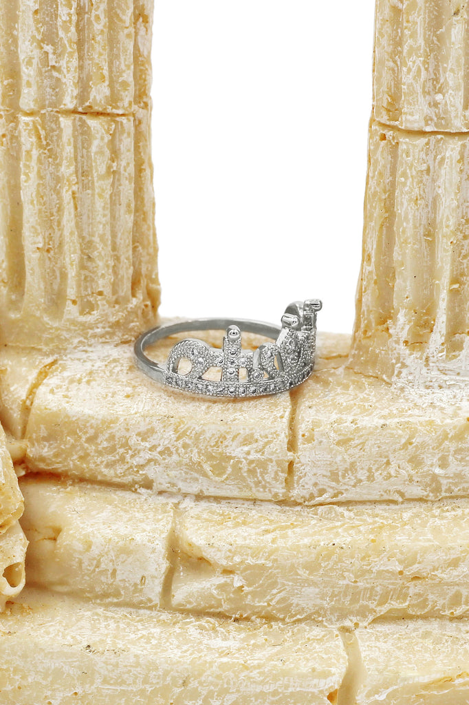 fashion crown micro inlaid ring