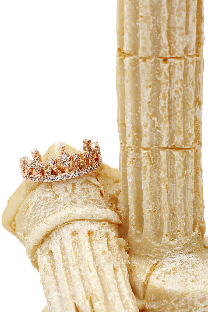fashion crown micro inlaid ring